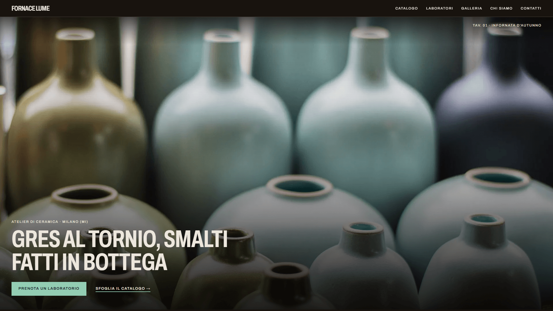 Anteprima del sito di esempio: Fornace Lume